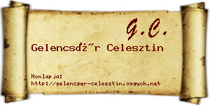 Gelencsér Celesztin névjegykártya